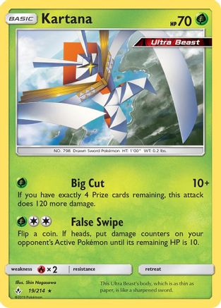 Kartana (019/214) Holofoil [Unbroken Bonds] - Holo Rare