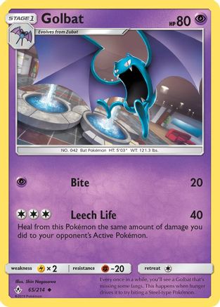 Golbat (65/214) Reverse Holofoil [Unbroken Bonds] - Uncommon