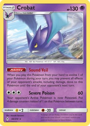 Crobat (066/214) Holofoil [Unbroken Bonds] - Holo Rare