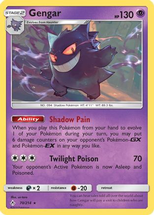 Gengar (070/214) Reverse Holofoil [Unbroken Bonds] - Rare