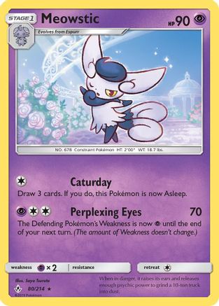 Meowstic (080/214) Reverse Holofoil [Unbroken Bonds] - Rare