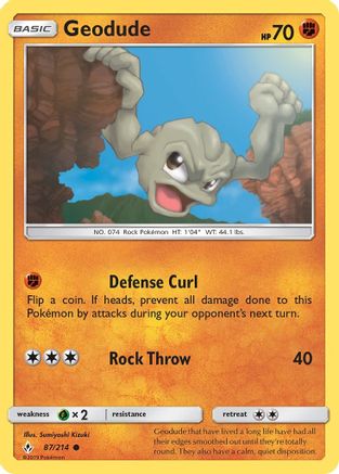 Geodude (87/214) Reverse Holofoil [Unbroken Bonds] - Common