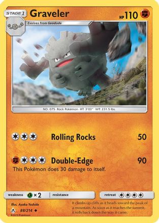 Graveler (88/214) [Unbroken Bonds] - Uncommon