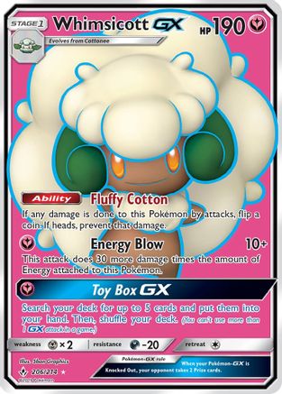 Whimsicott GX (Full Art) (206/214) Holofoil [Unbroken Bonds] - Ultra Rare