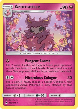Aromatisse (142/214) Reverse Holofoil [Unbroken Bonds] - Rare