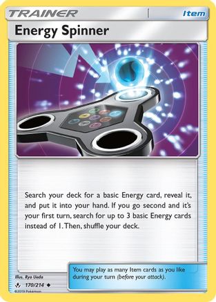 Energy Spinner (170/214) Reverse Holofoil [Unbroken Bonds] - Uncommon