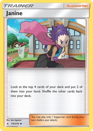 Janine (176/214) Reverse Holofoil [Unbroken Bonds] - Uncommon