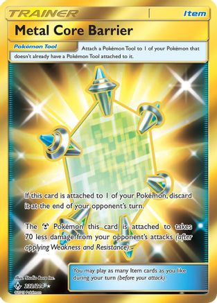 Metal Core Barrier (Secret) (232/214) Holofoil [Unbroken Bonds] - Secret Rare