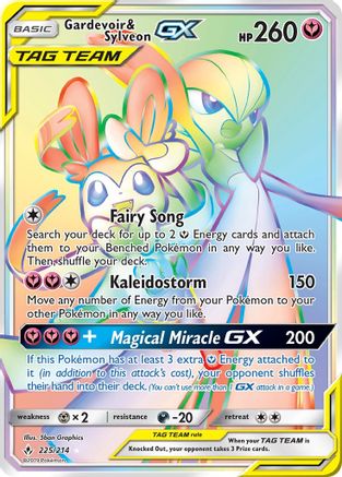 Gardevoir & Sylveon GX (Secret) (225/214) Holofoil [Unbroken Bonds] - Secret Rare