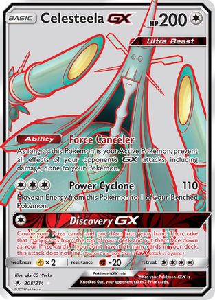 Celesteela GX (Full Art) (208/214) Holofoil [Unbroken Bonds] - Ultra Rare