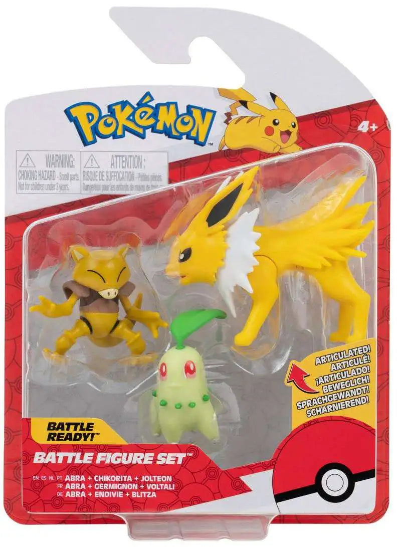 Pokemon: Battle Figure 3pk - Abra, Chikorita & Jolteon