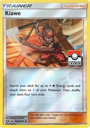 Kiawe (Pokemon League) (116a/147) Reverse Holofoil [League & Championship Cards] - Promo