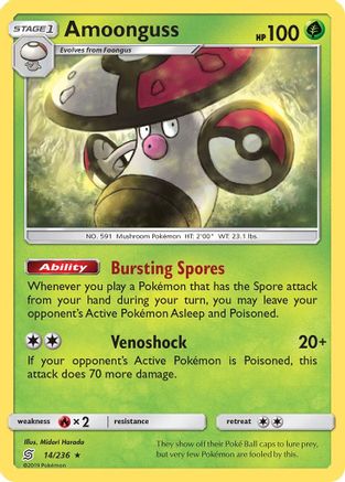 Amoonguss (14/236) Reverse Holofoil [Unified Minds] - Rare