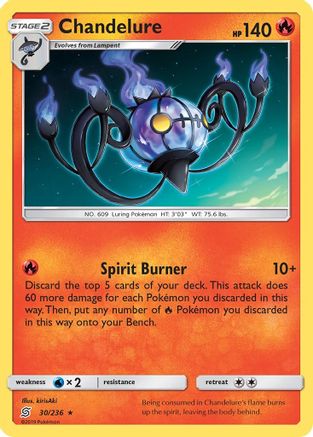 Chandelure (30/236) Reverse Holofoil [Unified Minds] - Holo Rare