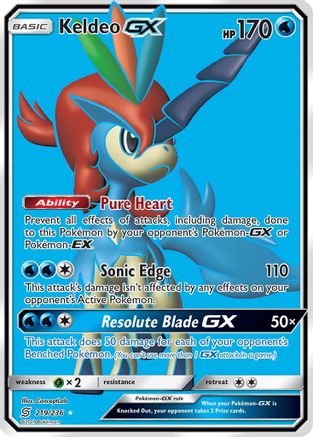 Keldeo GX (Full Art) (219/236) Holofoil [Unified Minds] - Ultra Rare