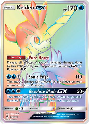 Keldeo GX (Secret) (240/236) Holofoil [Unified Minds] - Secret Rare