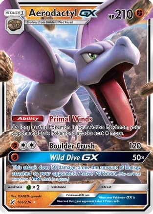 Aerodactyl GX (106/236) Holofoil [Unified Minds] - Ultra Rare
