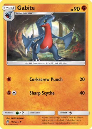 Gabite (113/236) Reverse Holofoil [Unified Minds] - Uncommon