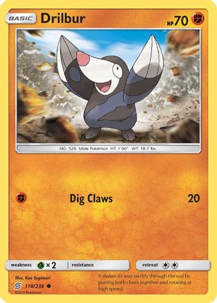 Drilbur (118/236) Reverse Holofoil [Unified Minds] - Common