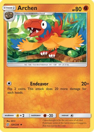 Archen (120/236) Reverse Holofoil [Unified Minds] - Uncommon