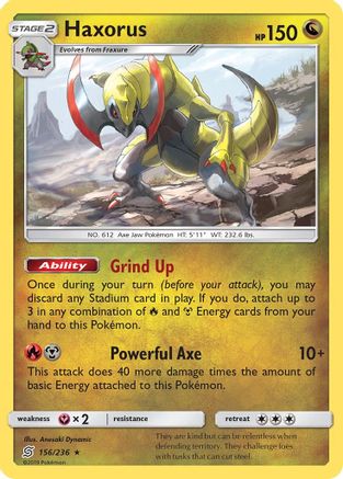 Haxorus (156/236) Holofoil [Unified Minds] - Holo Rare