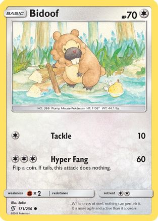 Bidoof (171/236) Reverse Holofoil [Unified Minds] - Common