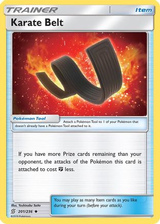 Karate Belt (201/236) Reverse Holofoil [Unified Minds] - Uncommon