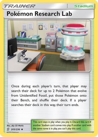 Pokemon Research Lab (205/236) Reverse Holofoil [Unified Minds] - Uncommon