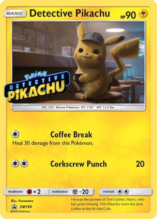 Detective Pikachu (Stamped) (SM190) Holofoil [SM Promos] - Promo