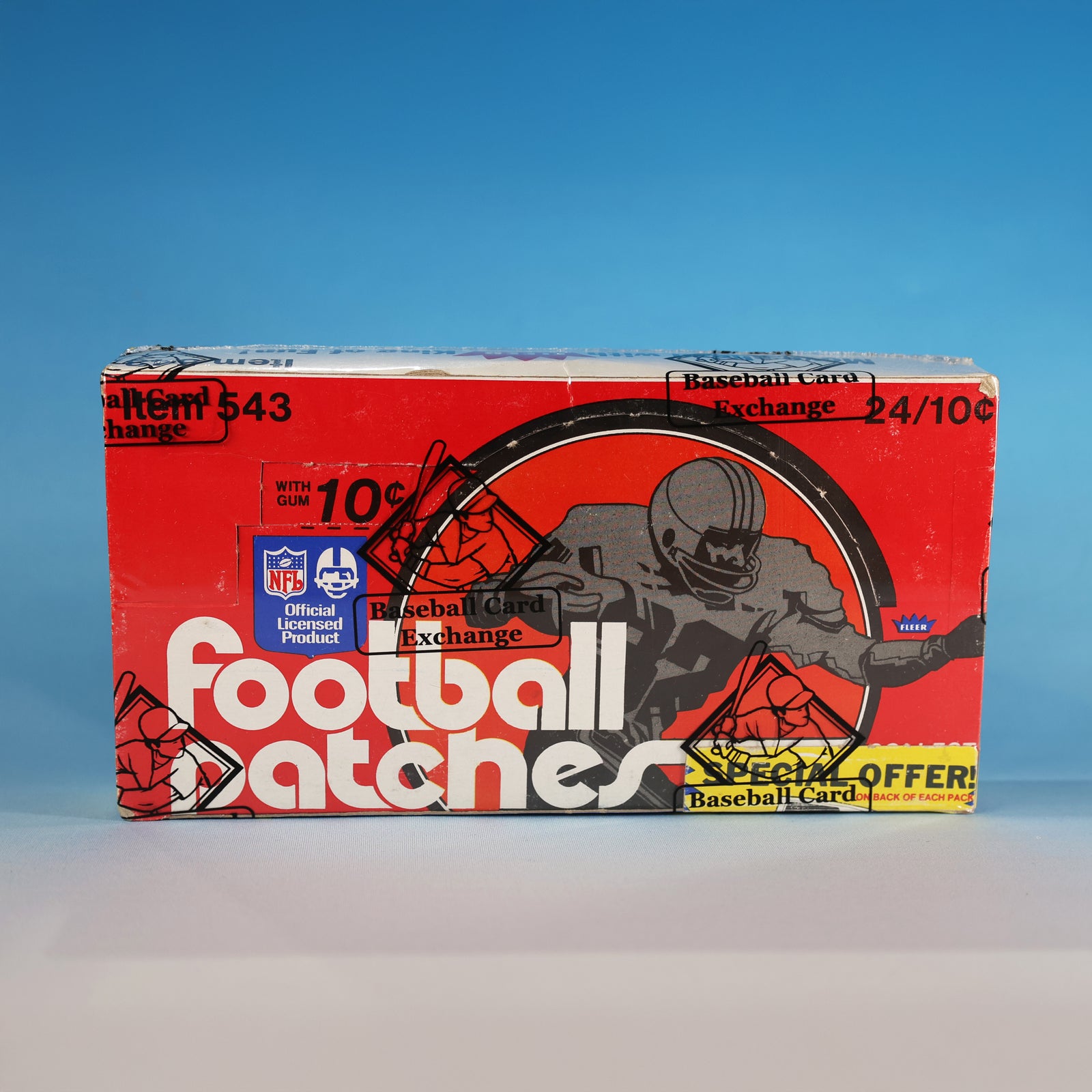 1974 Fleer Football Patches Wax Box