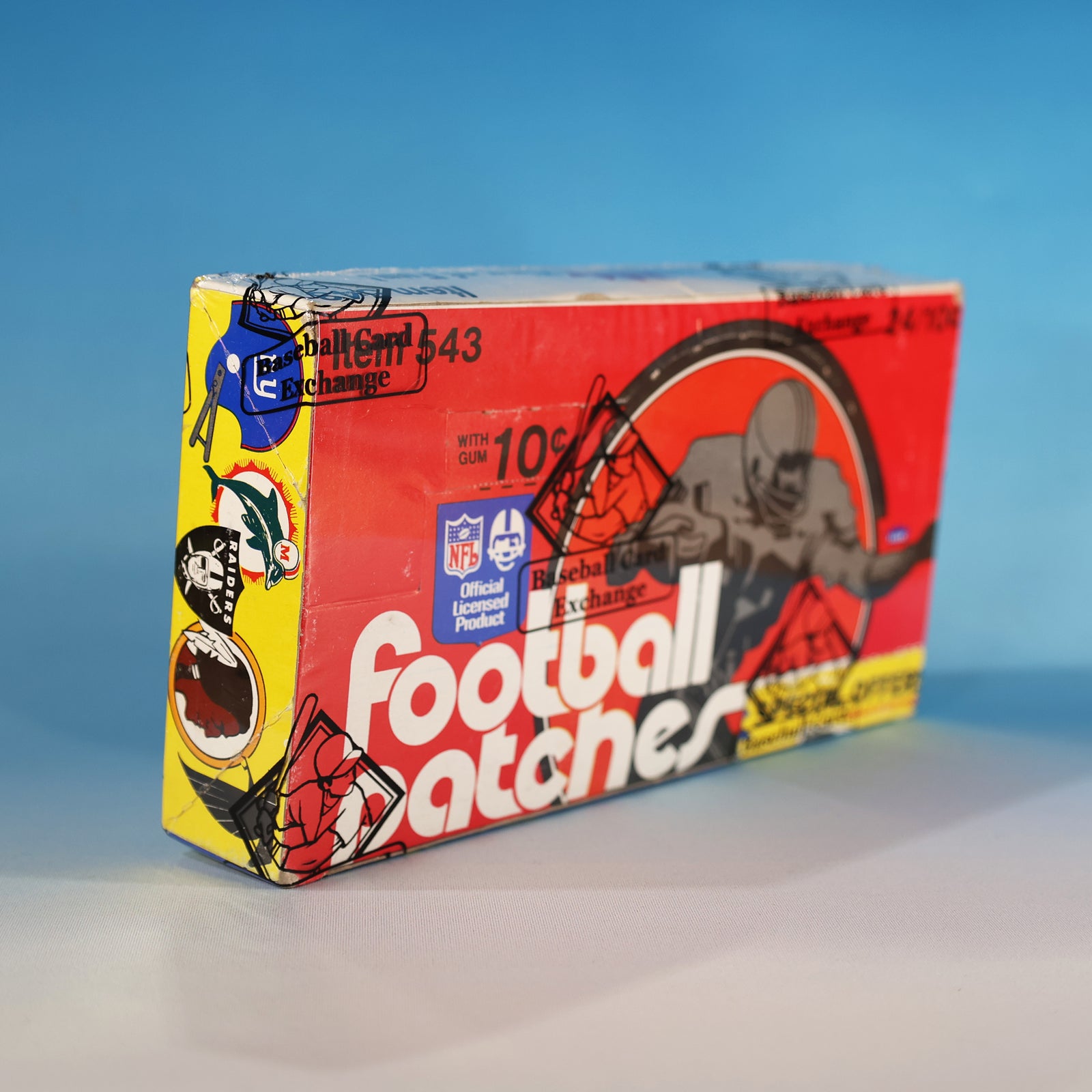 1974 Fleer Football Patches Wax Box