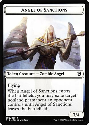 Angel of Sanctions // Horror Double-Sided Token (C19-6 // 23) - Commander 2019