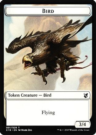 Bird (001) // Sculpture Double-Sided Token (C19-1 // 24) - Commander 2019