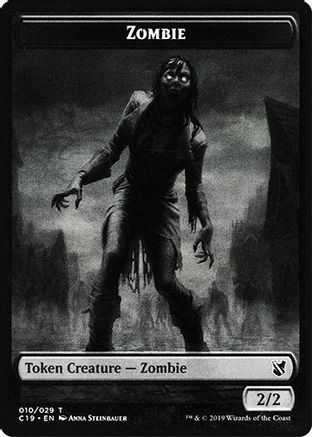 Zombie (010) // Zombie (011) Double-Sided Token (C19-10 // 11) - Commander 2019