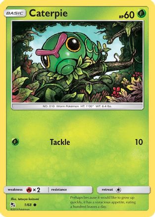 Caterpie (001/68) Reverse Holofoil [Hidden Fates] - Common