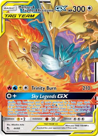 Moltres & Zapdos & Articuno GX (044/68) Holofoil [Hidden Fates] - Ultra Rare