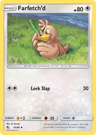 Farfetch'd (045/68) Reverse Holofoil [Hidden Fates] - Uncommon