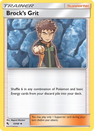 Brock's Grit (053/68) Reverse Holofoil [Hidden Fates] - Uncommon
