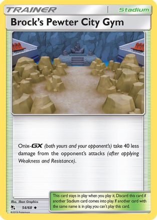Brock's Pewter City Gym (054/68) [Hidden Fates] - Uncommon
