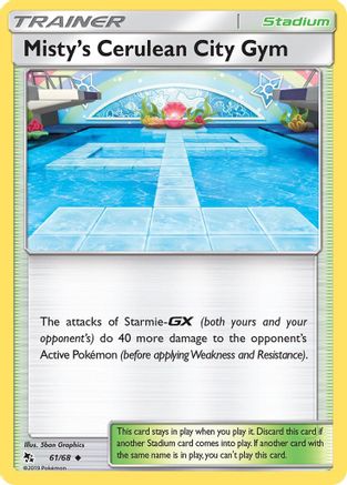 Misty's Cerulean City Gym (061/68) Reverse Holofoil [Hidden Fates] - Uncommon