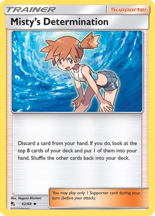 Misty's Determination (062/68) Reverse Holofoil [Hidden Fates] - Uncommon