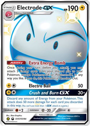 Electrode GX (SV57/94) Holofoil [Hidden Fates Shiny Vault] - Shiny Holo Rare
