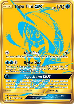 Tapu Fini GX (SV92/94) Holofoil [Hidden Fates Shiny Vault] - Shiny Holo Rare