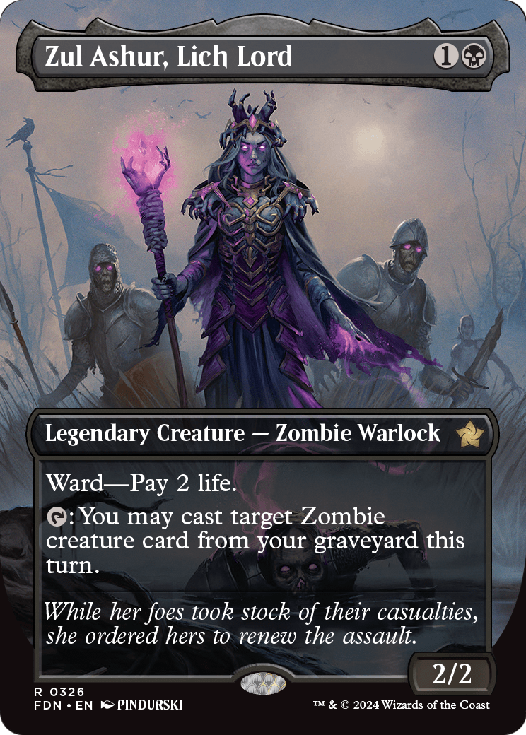 Zul Ashur, Lich Lord (Borderless) (FDN-326) - Foundations