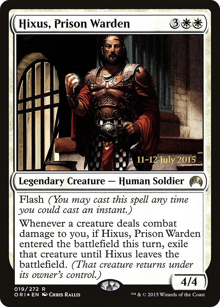 Hixus, Prison Warden (PRE-019) - Magic Origins Promos Foil