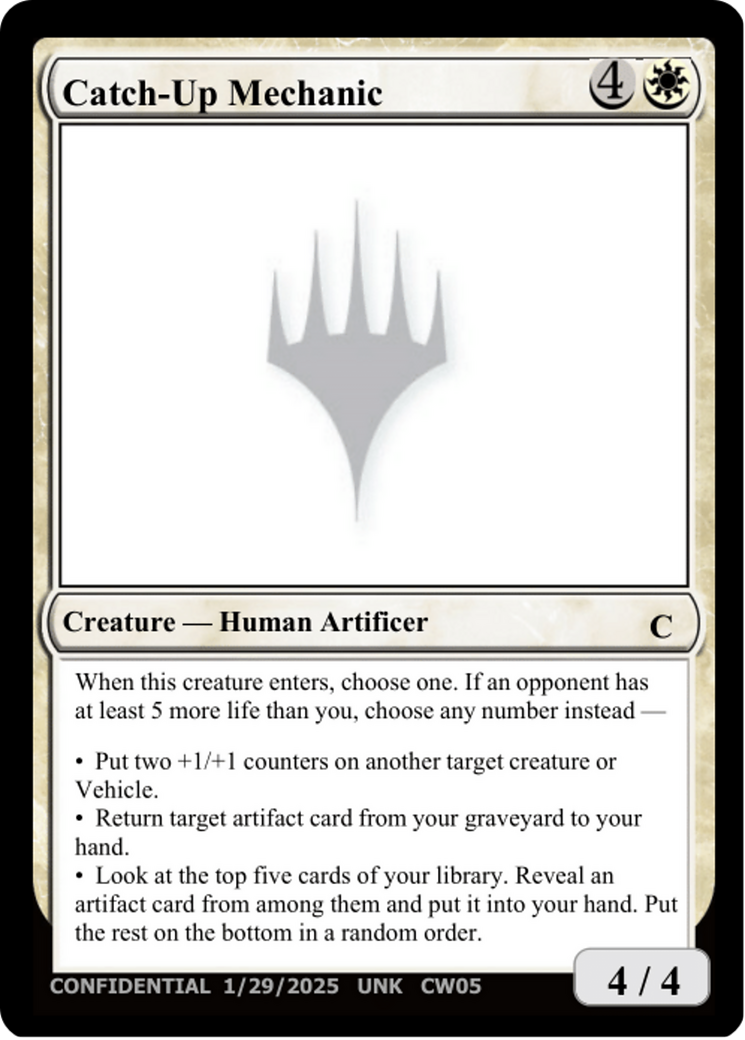 Catch-Up Mechanic (UNK-) - Un-Known Event Playtest Cards