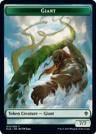 Giant // Food (018) Double-Sided Token (ELD-10 // 18) - Throne of Eldraine Foil