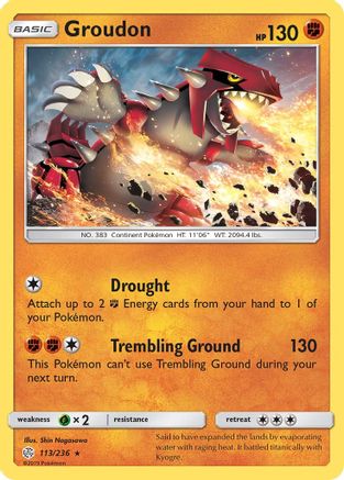 Groudon (113/236) [Cosmic Eclipse] - Rare