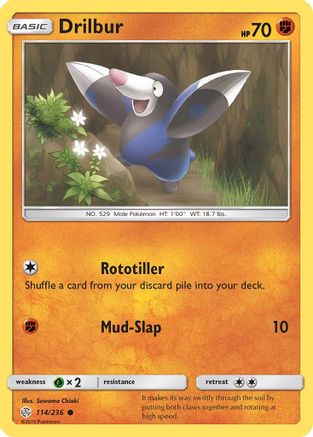 Drilbur (114/236) Reverse Holofoil [Cosmic Eclipse] - Common