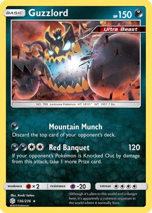 Guzzlord (136/236) Reverse Holofoil [Cosmic Eclipse] - Holo Rare